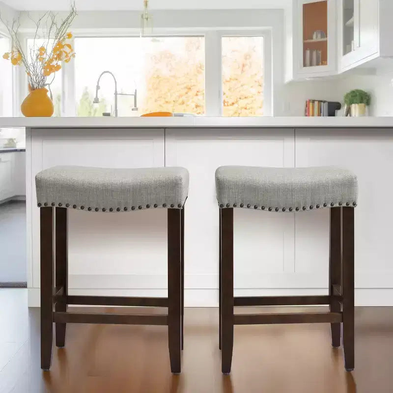 Tabourets de bar sans dossier Tabourets de comptoir modernes Chaises de cuisine en bois pour îlot de cuisine