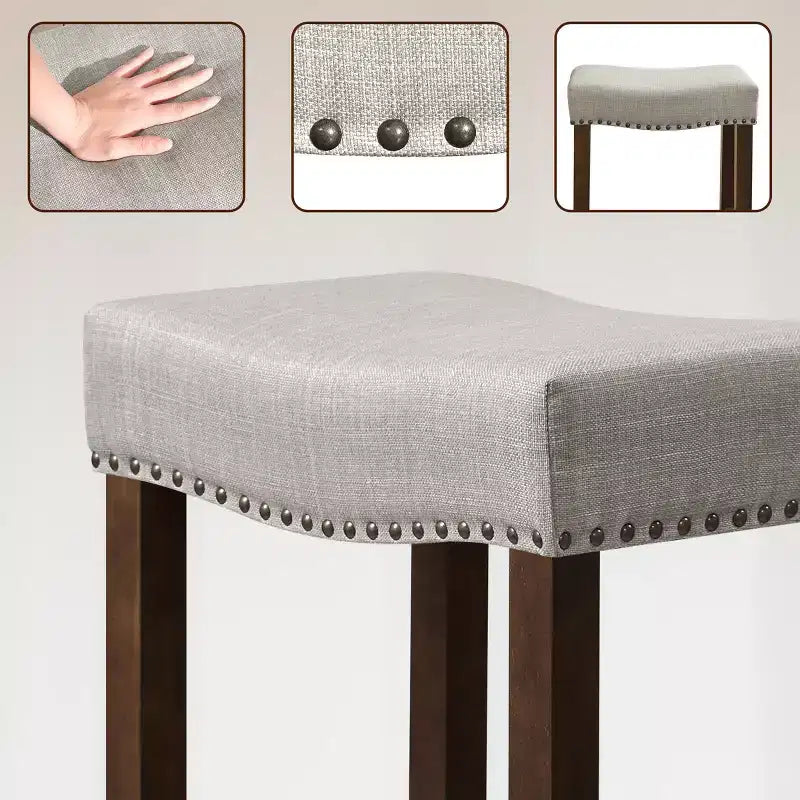Tabourets de bar sans dossier Tabourets de comptoir modernes Chaises de cuisine en bois pour îlot de cuisine