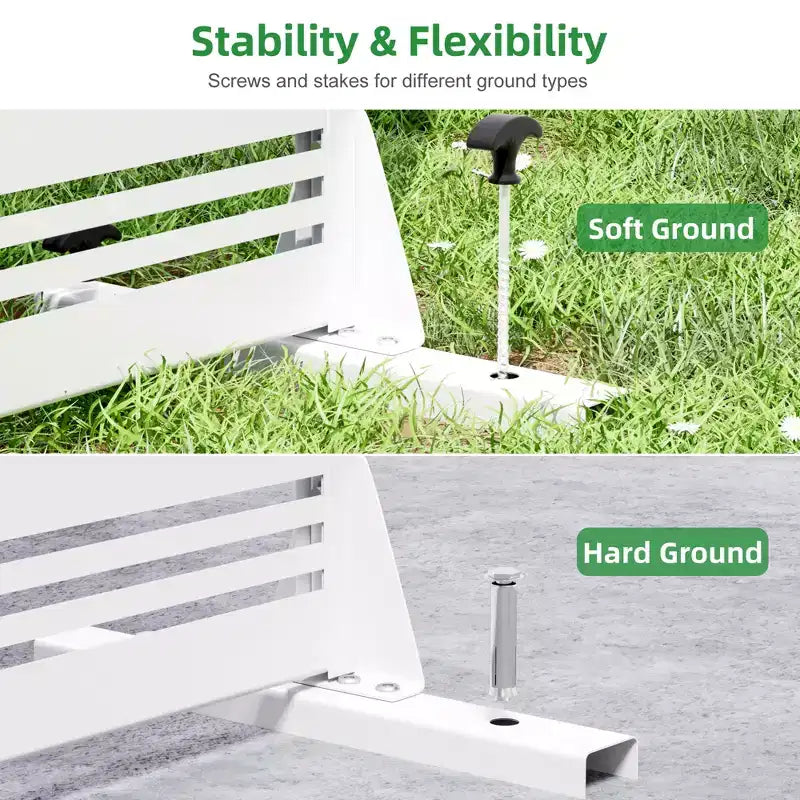 Jardinière blanche en métal avec treillis de 72 H35W pour patio de café, jardin et balcons