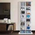 Meuble de rangement multimédia, étagère DVD 8 couches pouvant contenir jusqu'à 464 CD, étagères CD réglables 16 compartiments, protège et organise la musique, les films