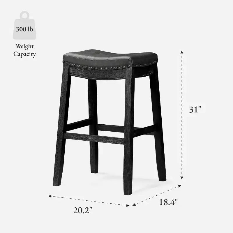 Tabouret de bar sans dossier en similicuir 31