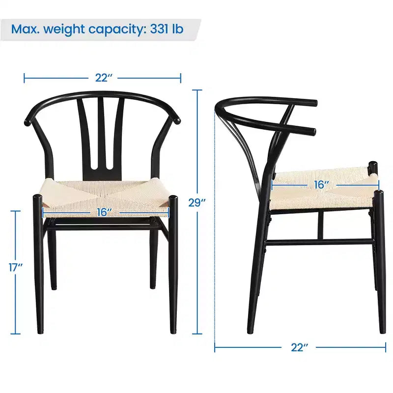 Fauteuils modernes à dossier ouvert