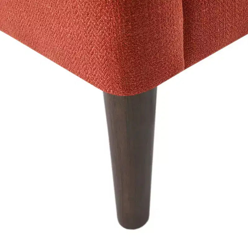 Fauteuil de salon capitonné contemporain avec coussin rembourré, fauteuil confortable avec pieds en bois pour chambre à coucher ou salle de lecture.