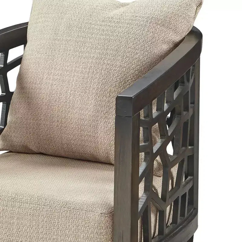 Fauteuil d'appoint avec coussin de rembourrage confortable, cadre en bois massif, fauteuil de lecture élégant Maroc pour salon, salle d'attente