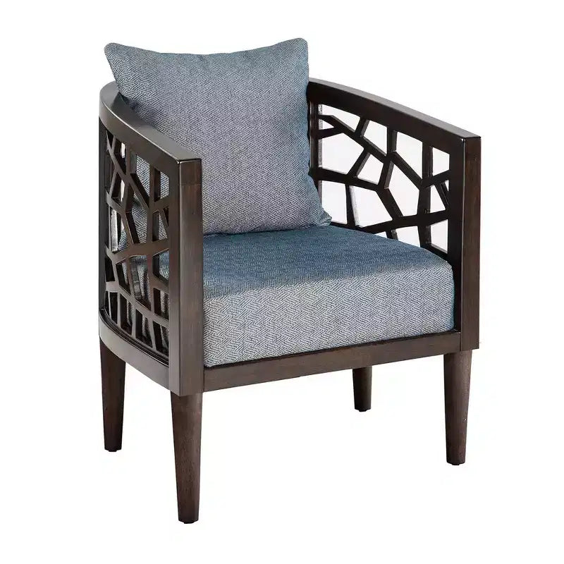 Fauteuil d'appoint avec coussin de rembourrage confortable, cadre en bois massif, fauteuil de lecture élégant Maroc pour salon, salle d'attente