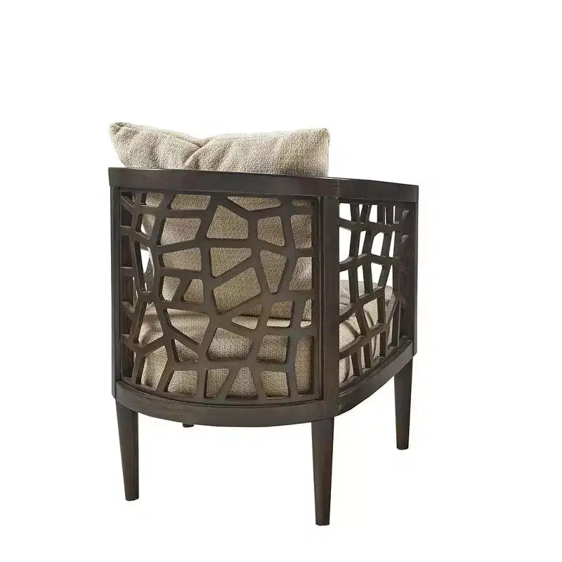 Fauteuil d'appoint avec coussin de rembourrage confortable, cadre en bois massif, fauteuil de lecture élégant Maroc pour salon, salle d'attente