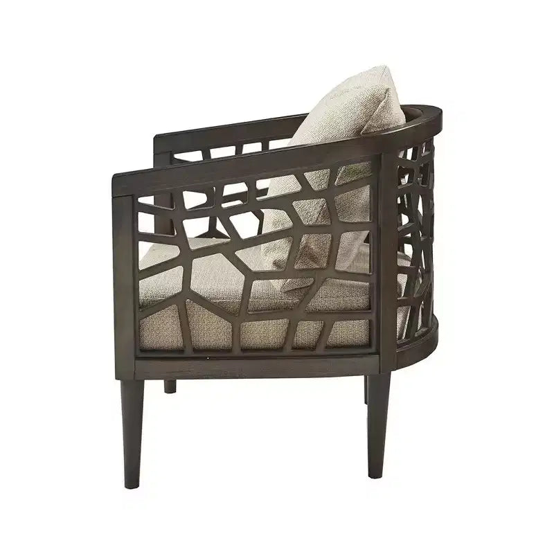 Fauteuil d'appoint avec coussin de rembourrage confortable, cadre en bois massif, fauteuil de lecture élégant Maroc pour salon, salle d'attente
