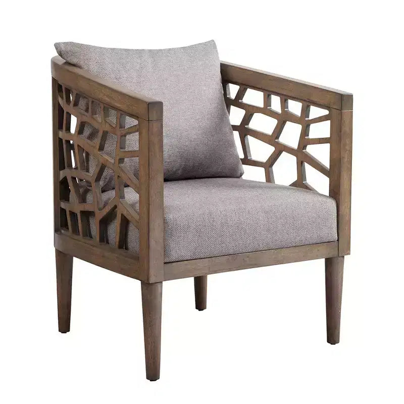 Fauteuil d'appoint avec coussin de rembourrage confortable, cadre en bois massif, fauteuil de lecture élégant Maroc pour salon, salle d'attente