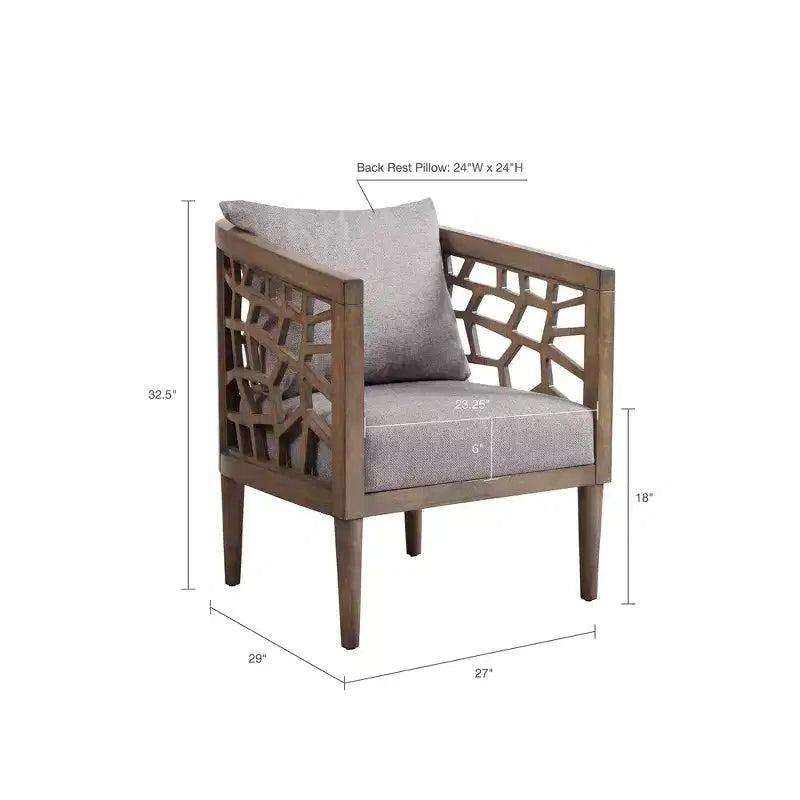 Fauteuil d'appoint avec coussin de rembourrage confortable, cadre en bois massif, fauteuil de lecture élégant Maroc pour salon, salle d'attente