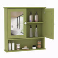 22.2 Inch Mirrored Medicine Cabinet for Bathroom, Over Toilet Wall-Mounted Storage Cabinet with Adjustable Shelf, Waterproof MDF Cabinet for Bathroom