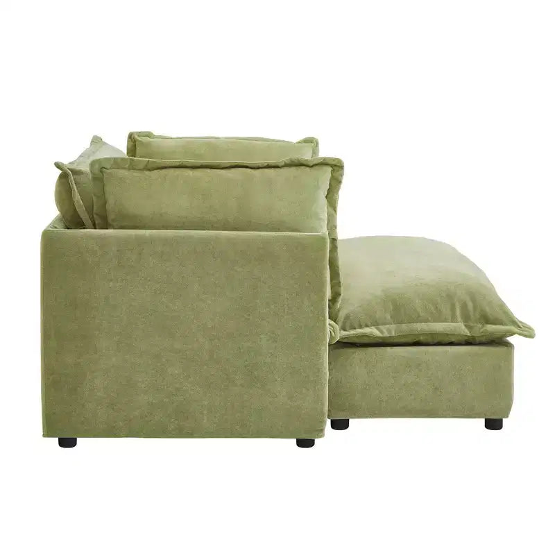 Canapé Fauteuil Moderne avec Ottomane Mobile