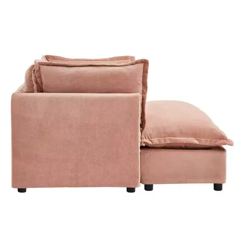 Canapé Fauteuil Moderne avec Ottomane Mobile