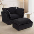 Canapé Fauteuil Moderne avec Ottomane Mobile