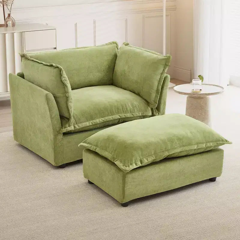 Canapé Fauteuil Moderne avec Ottomane Mobile