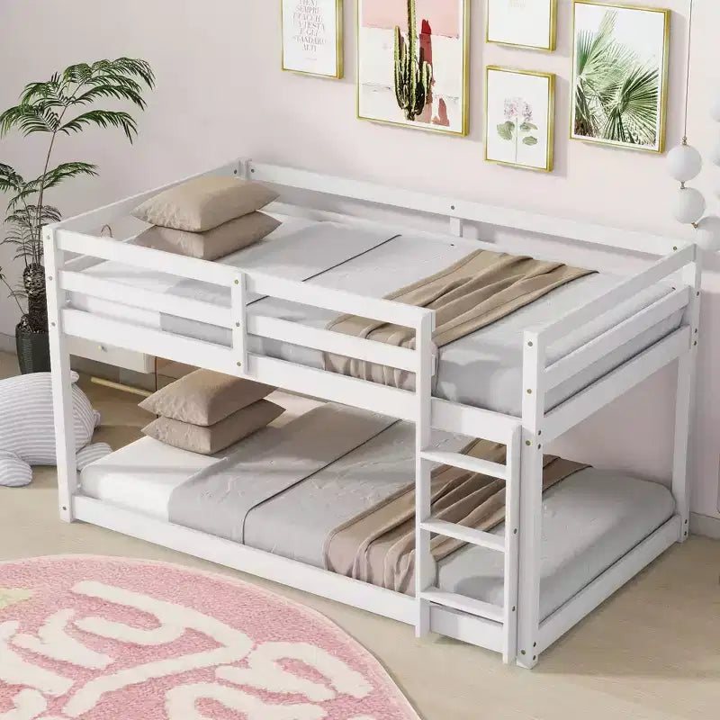 MAYEERTY Full Bed Frame Noise-Free Design No Box Spring Needed Solid Pine Wood