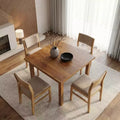 MAYEERTY 39.4 Square Farmhouse Dining Table, Easy Assembly Home Office Desk