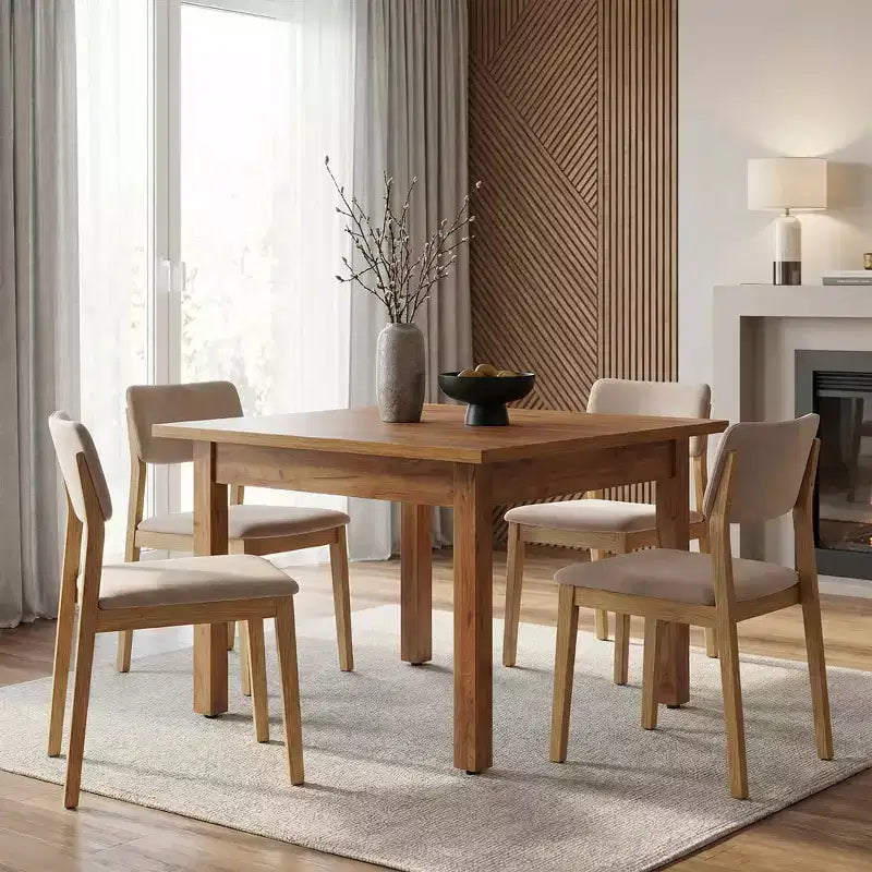 Table à manger de ferme carrée de 39,4 pouces, bureau à domicile facile à assembler