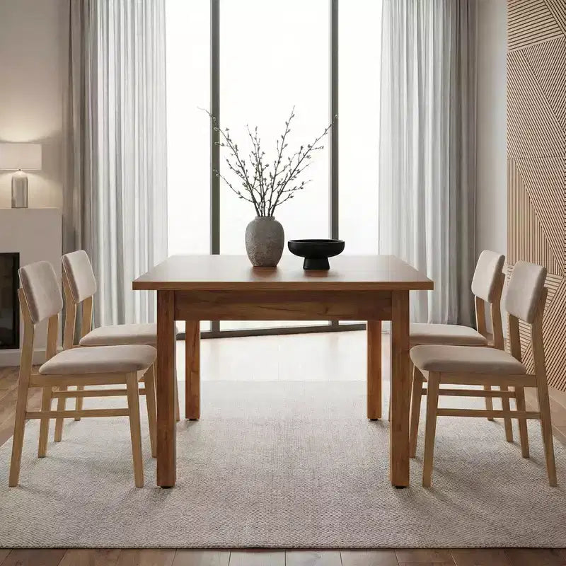 Table à manger de ferme carrée de 39,4 pouces, bureau à domicile facile à assembler
