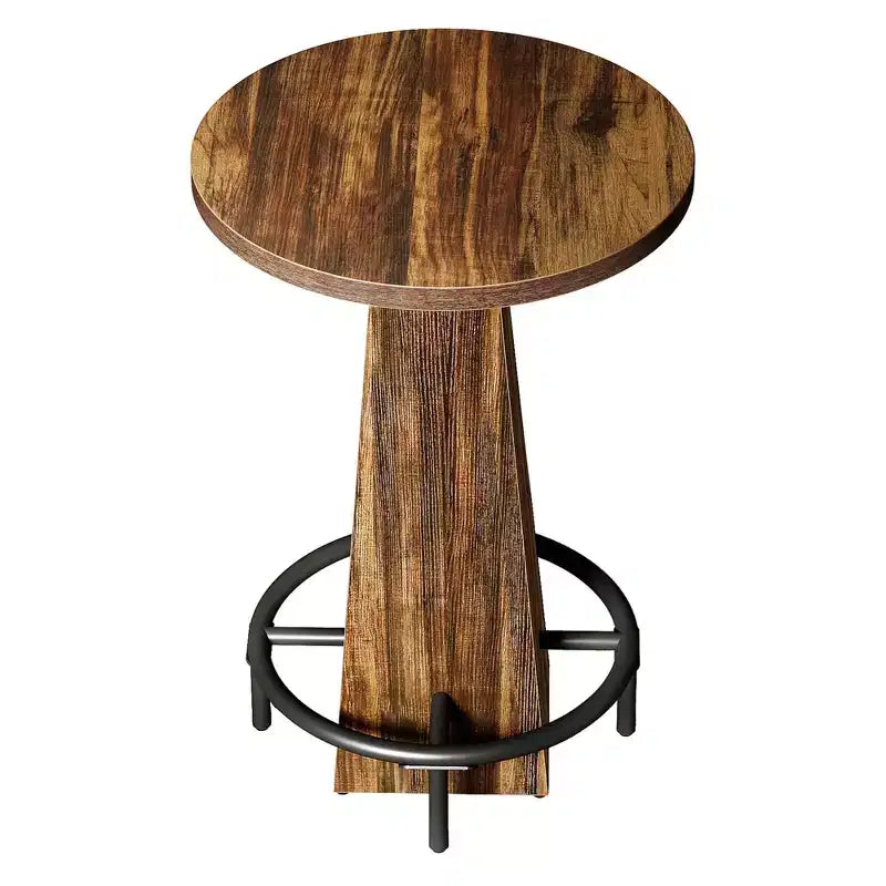 Table de cocktail ronde de 23,7 pouces, table de bar pour la maison et le bureau