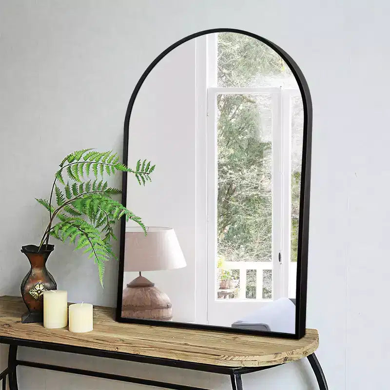 Miroir mural en métal au design moderne, miroir de salle de bain