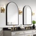 Miroir mural en métal au design moderne, miroir de salle de bain