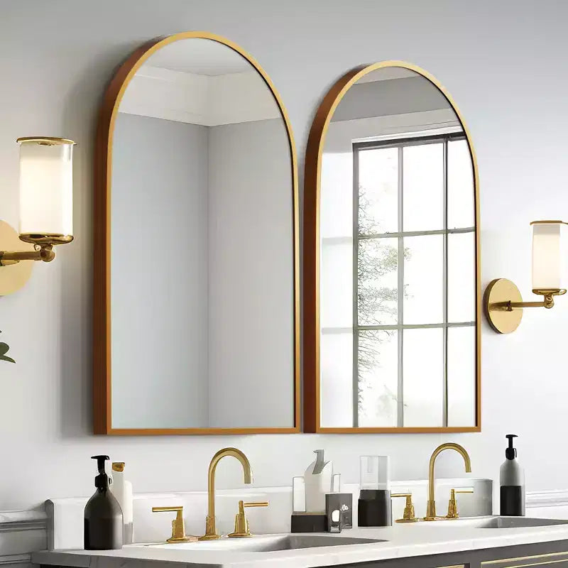 Miroir mural en métal au design moderne, miroir de salle de bain