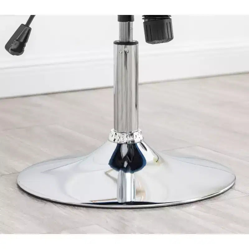 Fauteuil d'appoint pivotant, dossier capitonné en velours, bleu